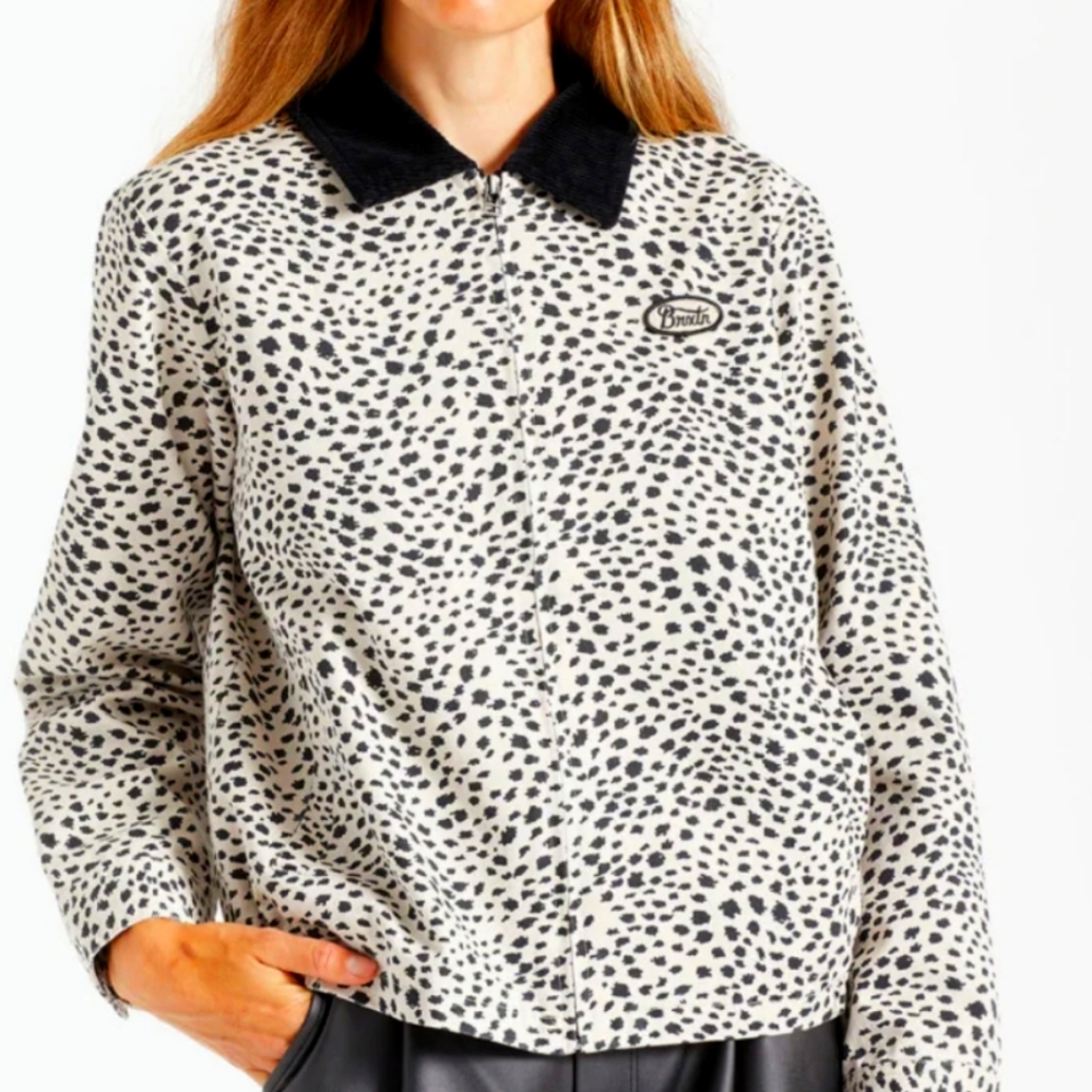 Brixton beige cheetah jacket